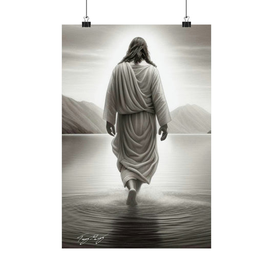 Jesus Walks on Water - Poster Print