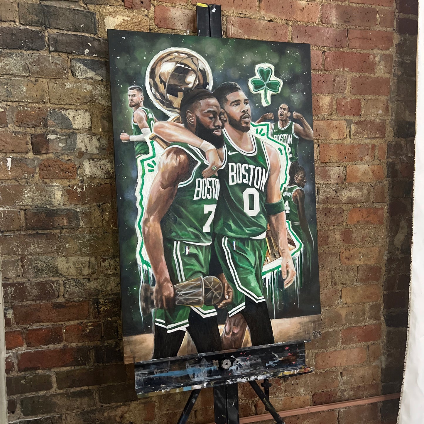 "18" Celtics Jayson Tatum and Jaylen Brown - Original Painting