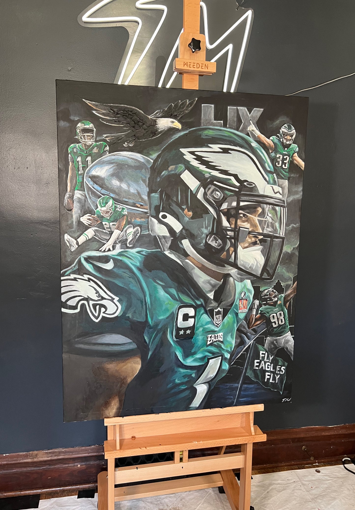 FLY EAGLES FLY - Original Painting