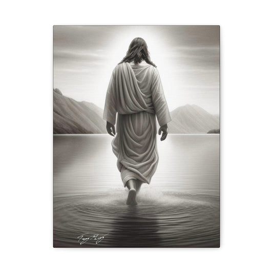 Jesus Walks On Water - Canvas