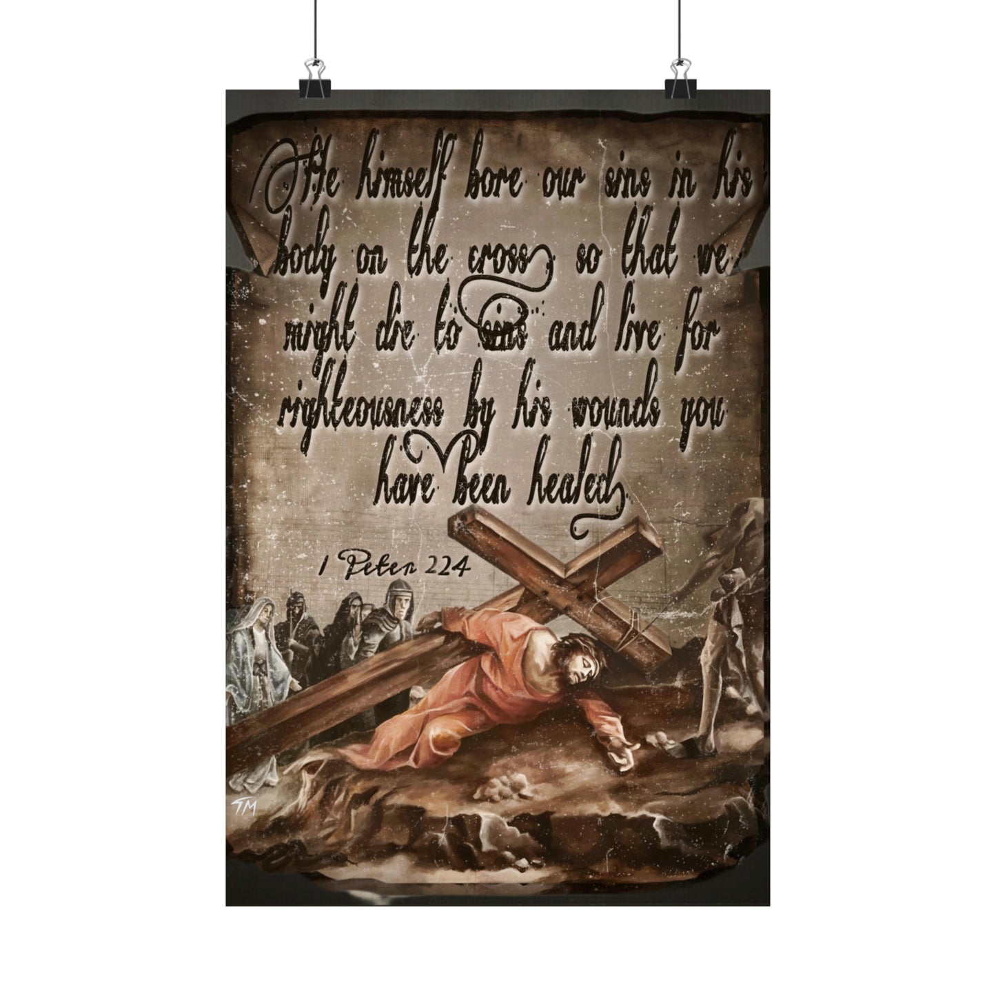 1 PETER 2:24 - Framed Print