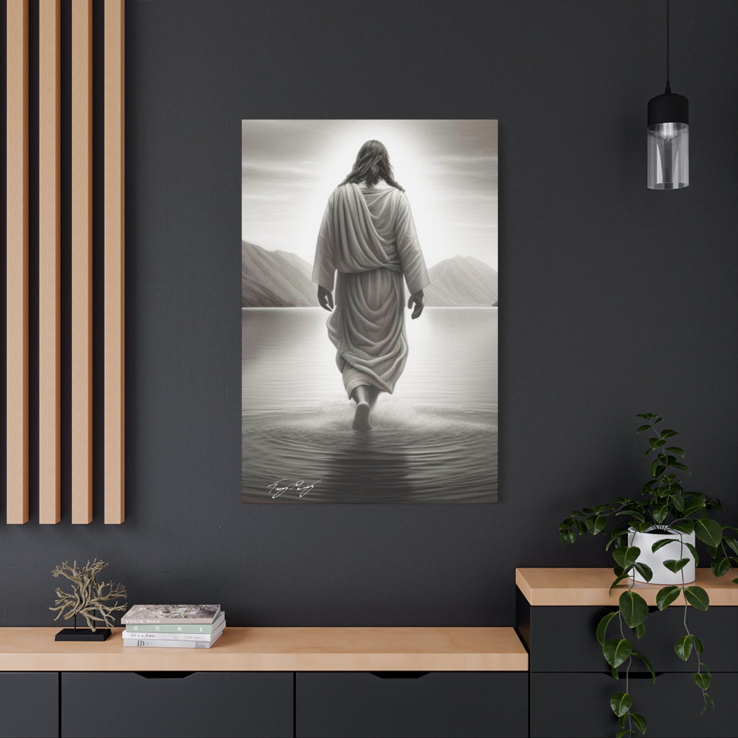 Jesus Walks On Water - Canvas