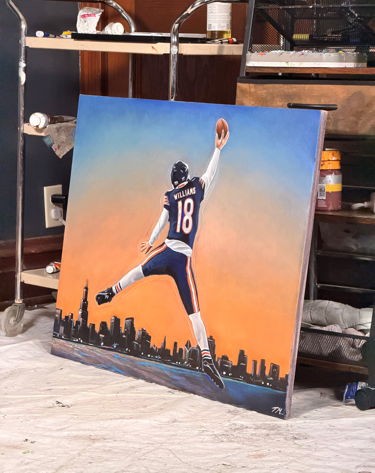 Caleb Williams "Jumpman" - Canvas Print