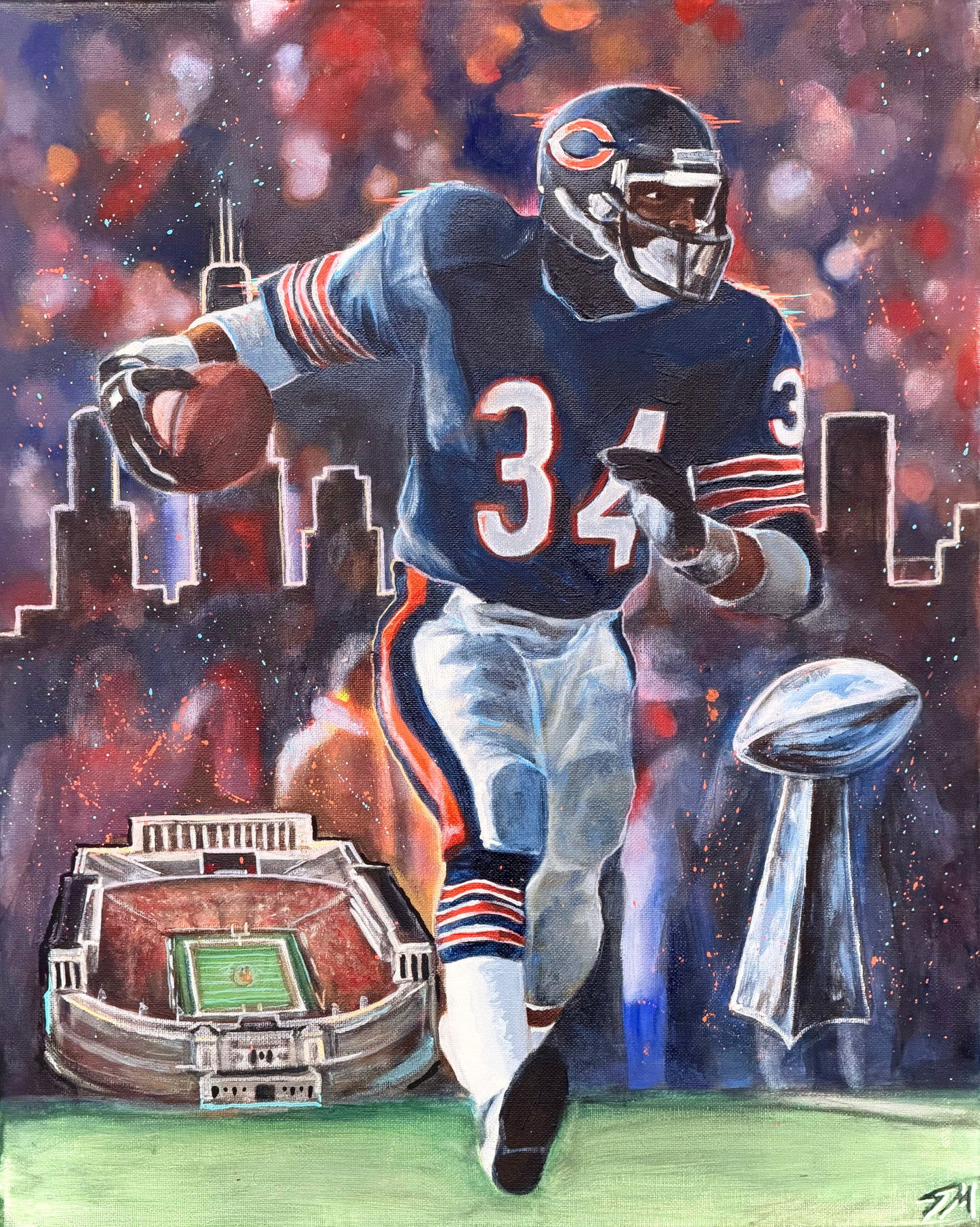 Walter Payton "Sweetness" - Original Painting
