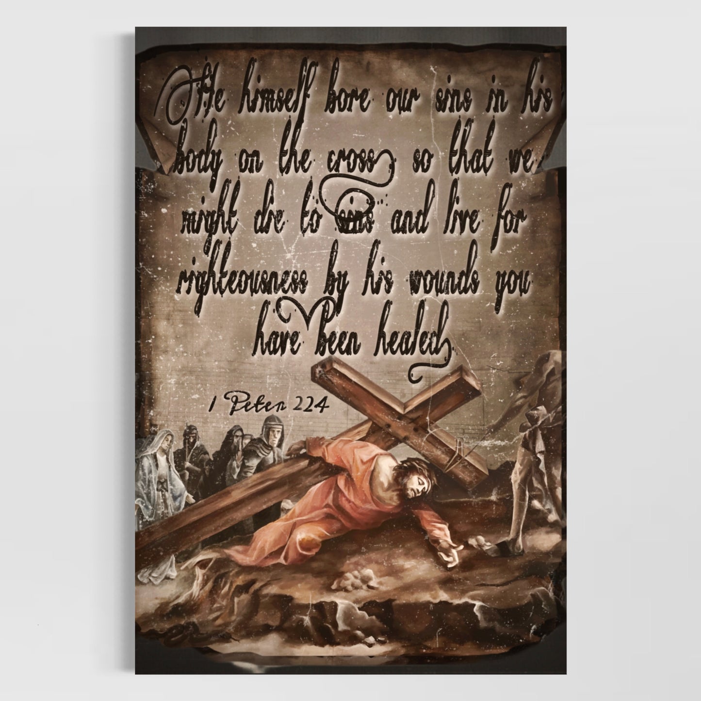 1 PETER 2:24 - Framed Print