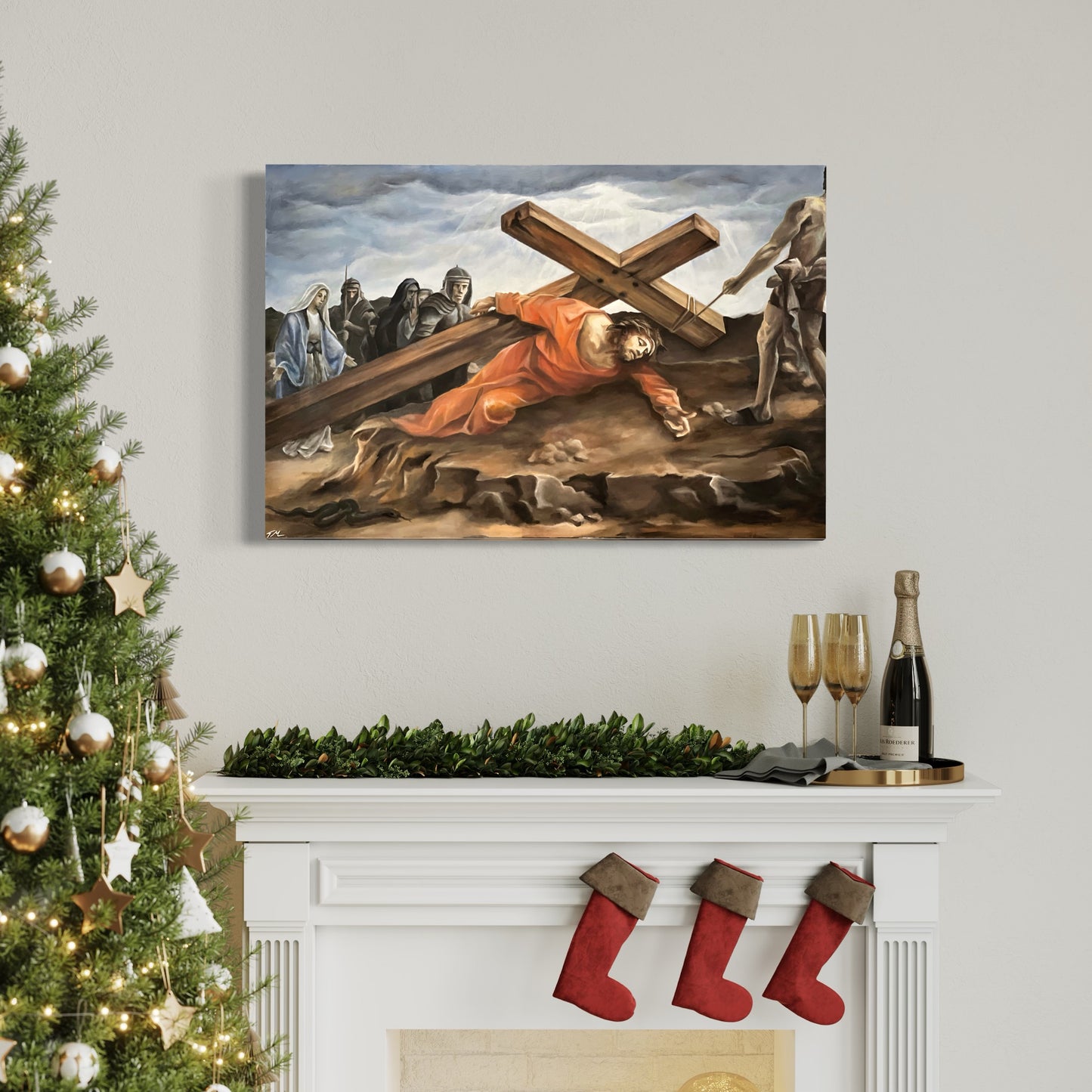 Jesus Is King - Hand-Embellished Canvas