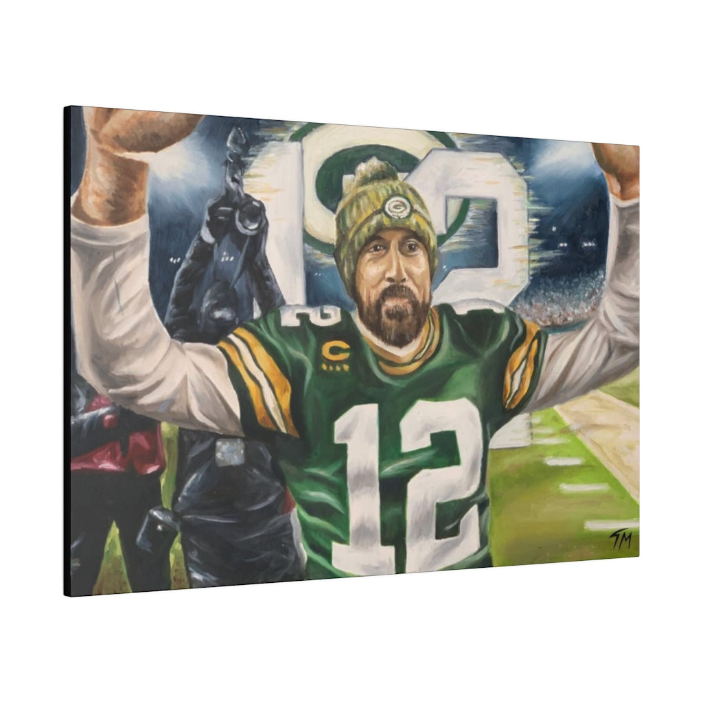 Aaron Rodgers - Canvas - Tommy Manning Art