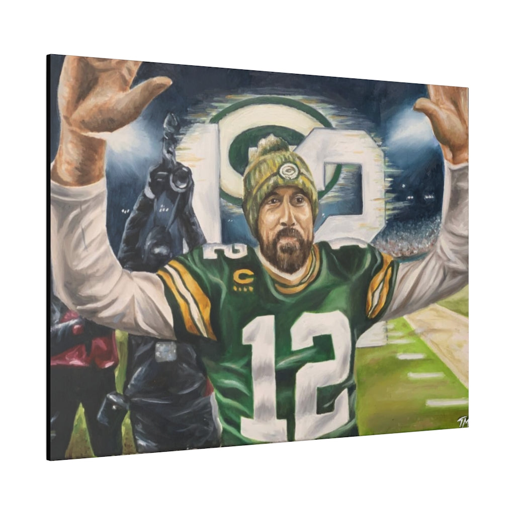 Aaron Rodgers - Canvas - Tommy Manning Art