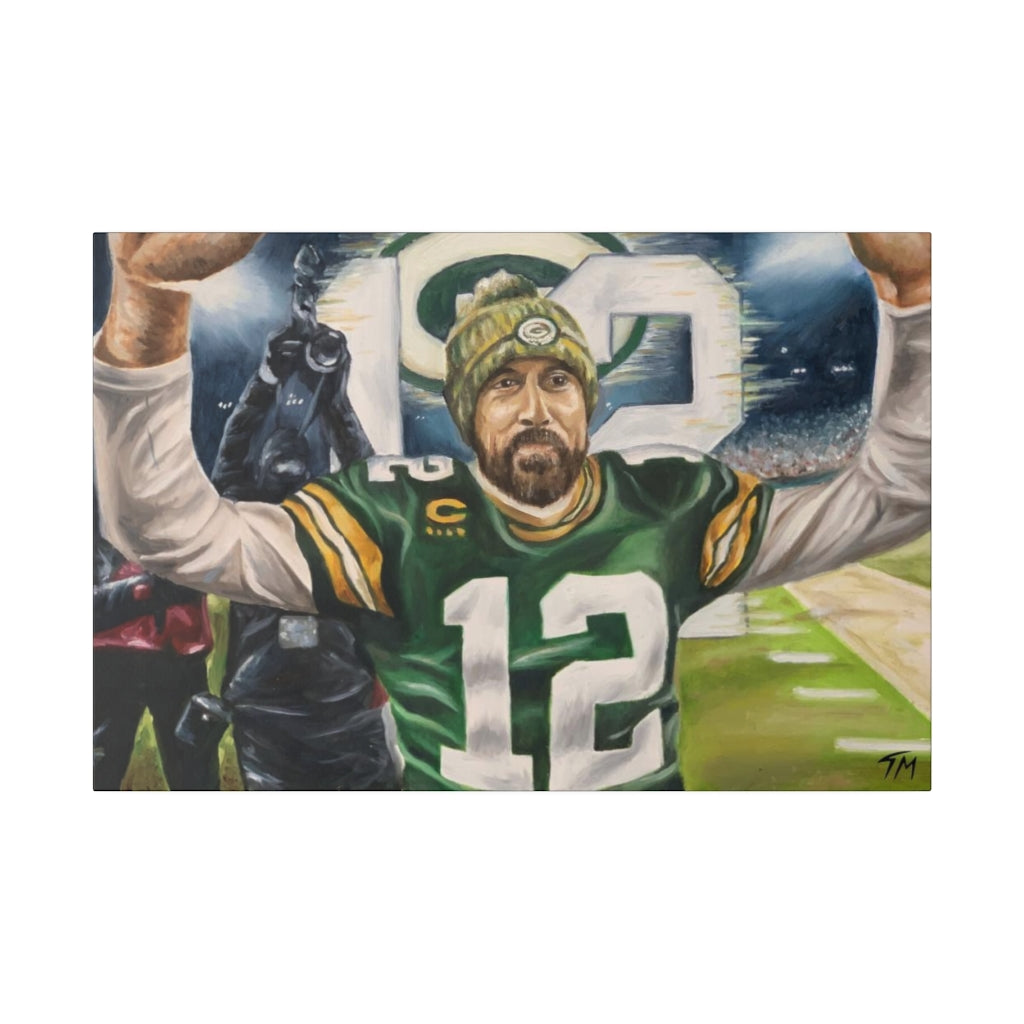 Aaron Rodgers - Canvas - Tommy Manning Art