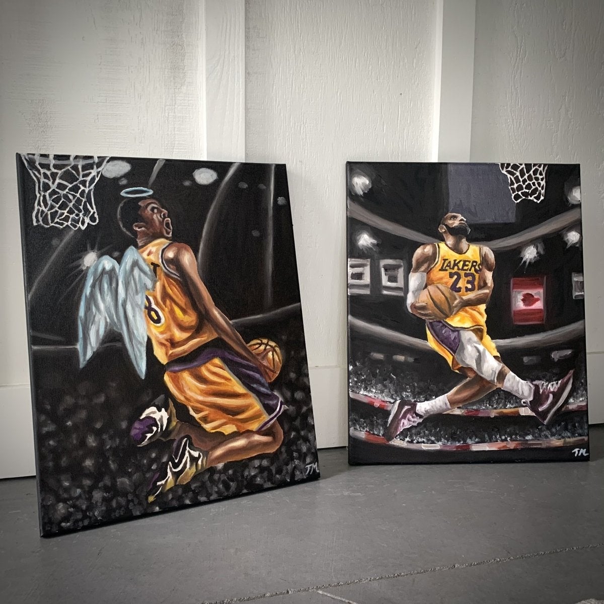 2 G.O.A.T.S - 1 of 1 Original Bundle - 20x16 Oil Paintings - Tommy Manning Art