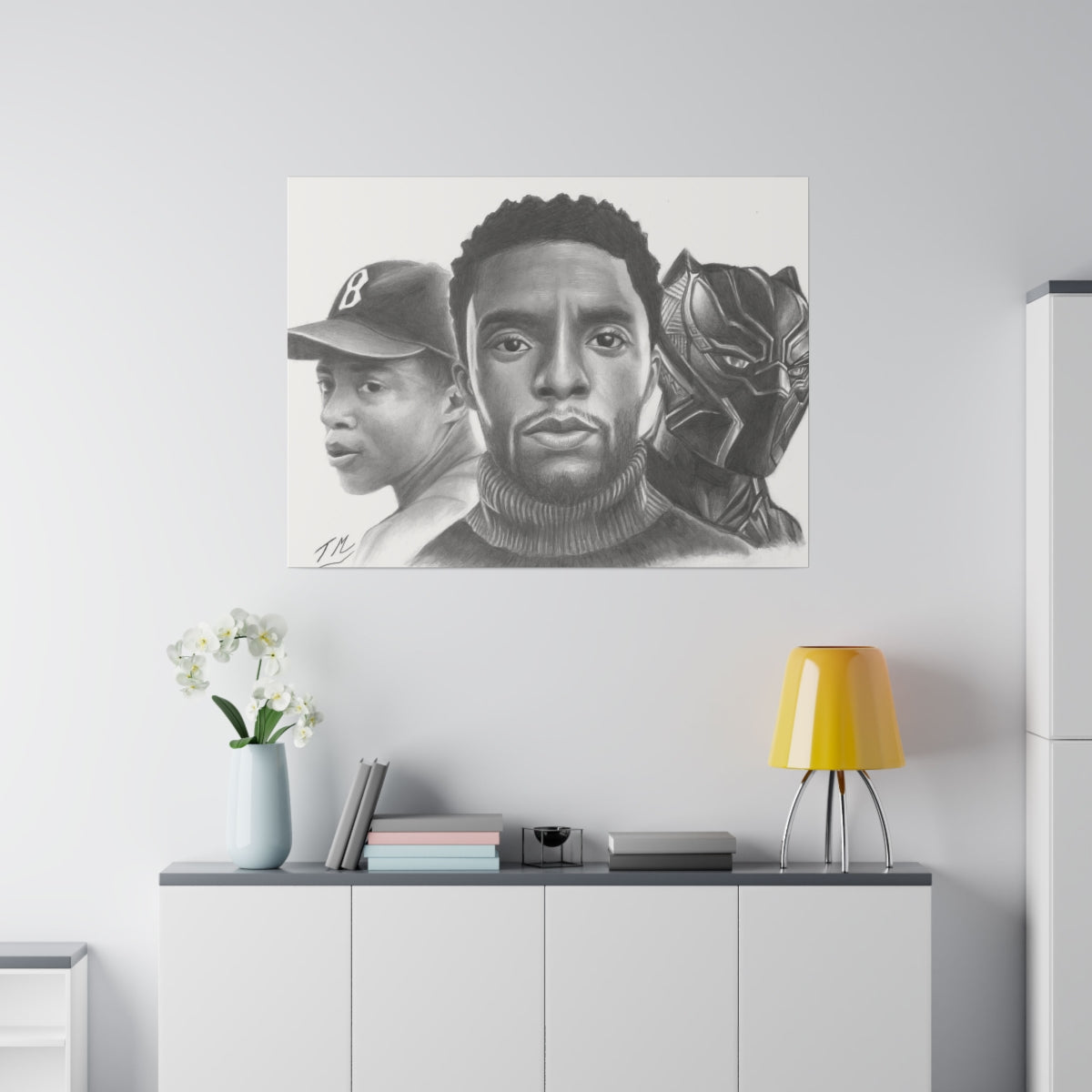 Chadwick Boseman - Canvas - Tommy Manning Art