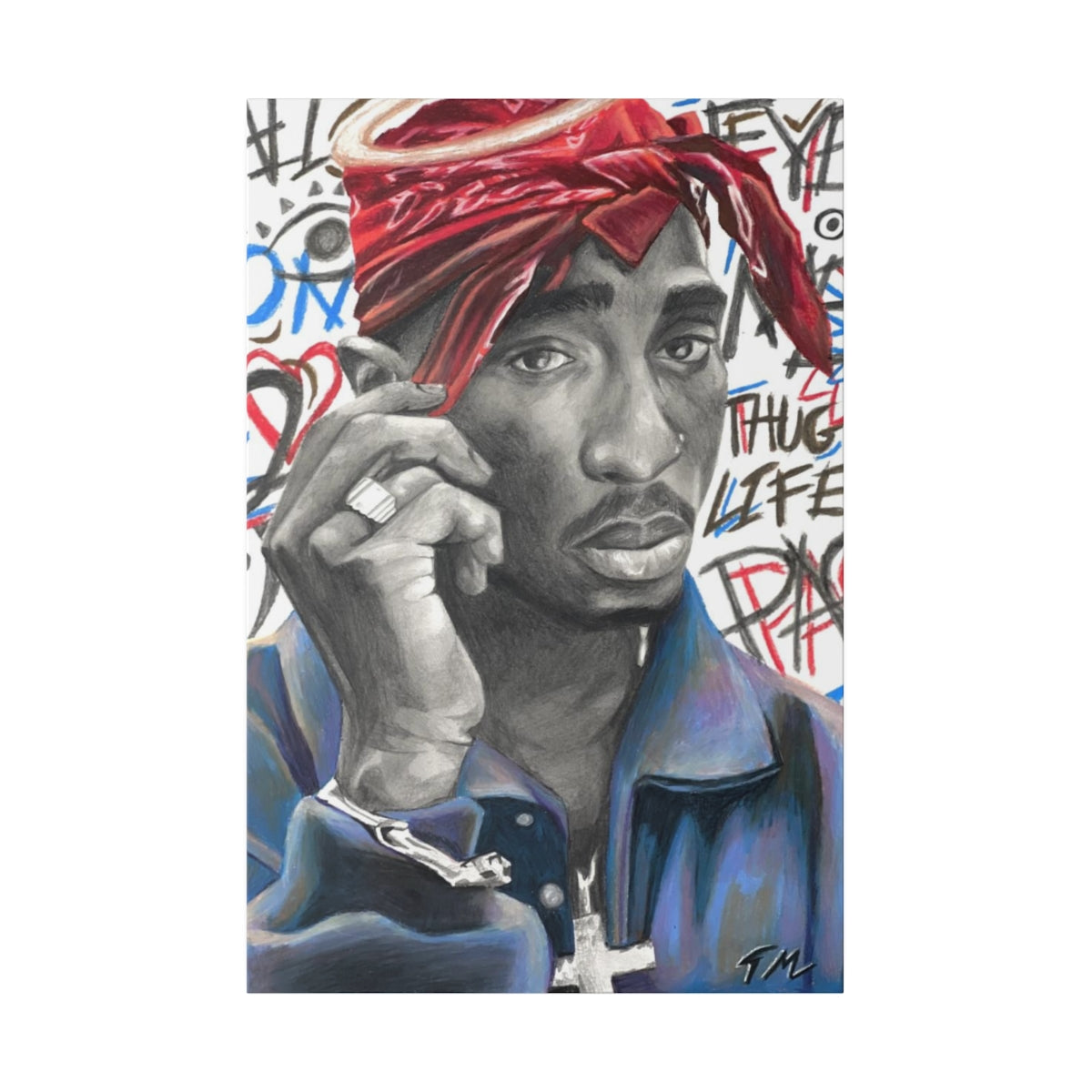 2 Pac - Canvas - Tommy Manning Art