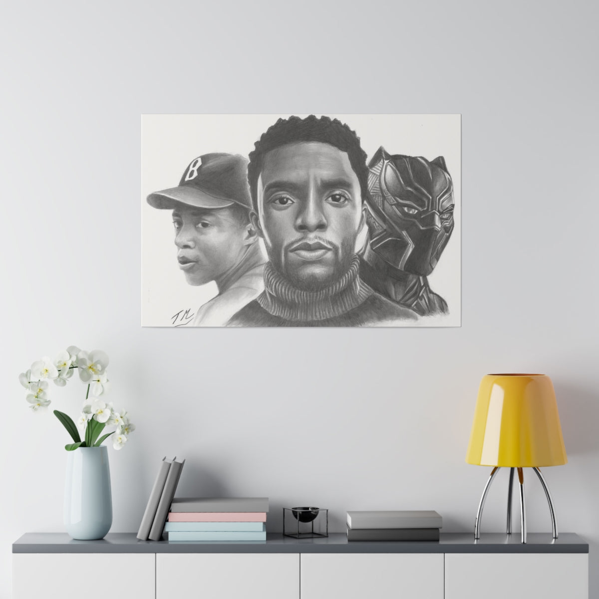 Chadwick Boseman - Canvas - Tommy Manning Art