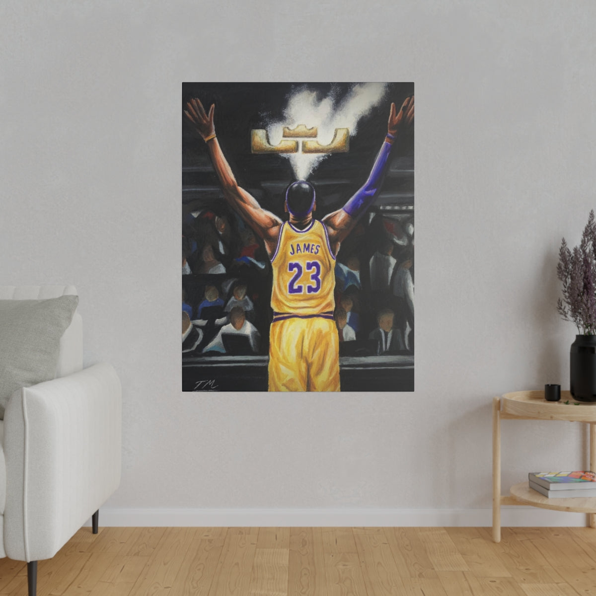 LEBRON CHALK - Canvas - Tommy Manning Art