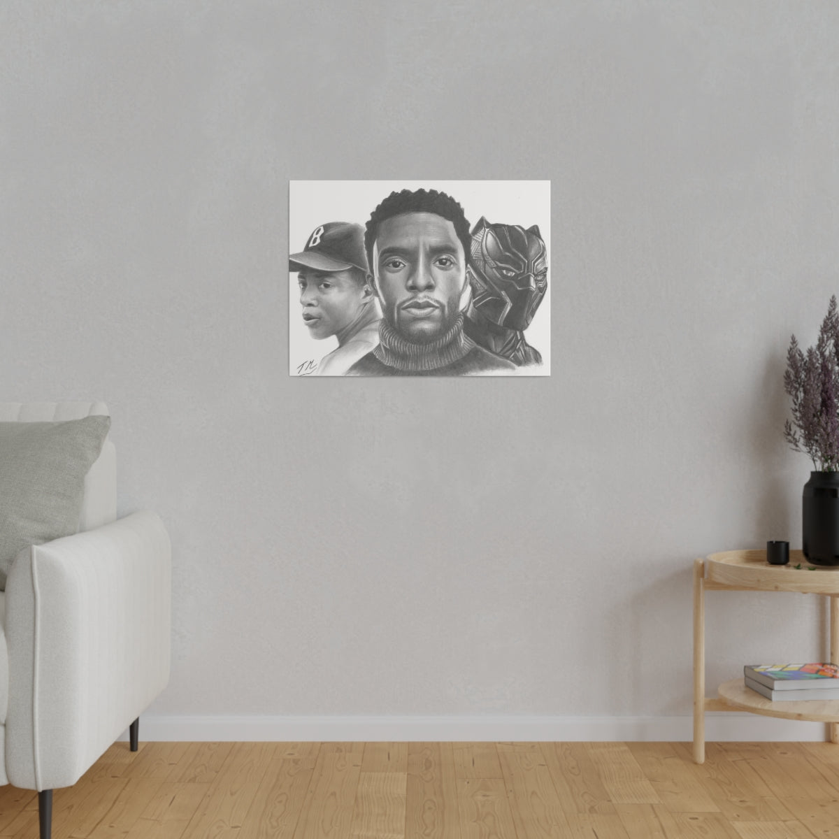 Chadwick Boseman - Canvas - Tommy Manning Art