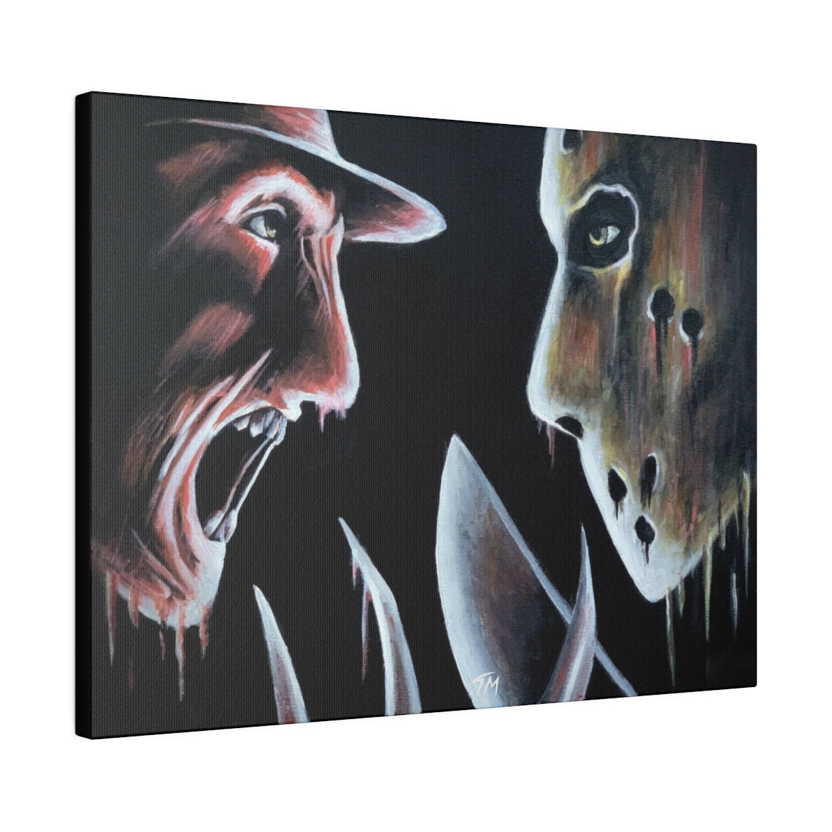 FREDDY VS JASON - Canvas - Tommy Manning Art