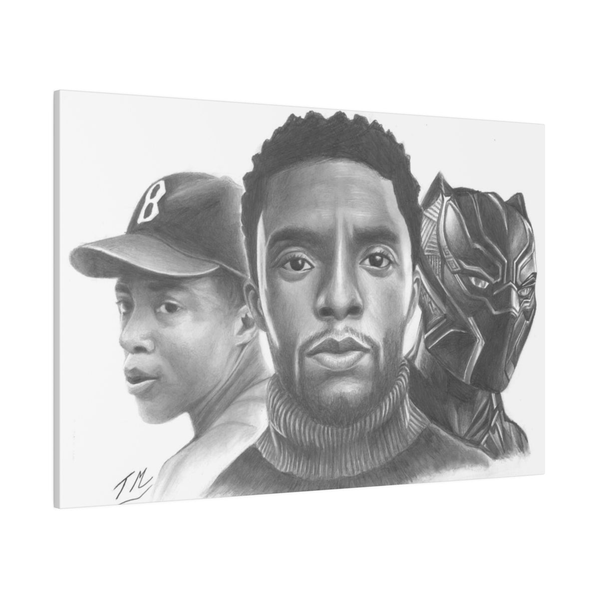 Chadwick Boseman - Canvas - Tommy Manning Art