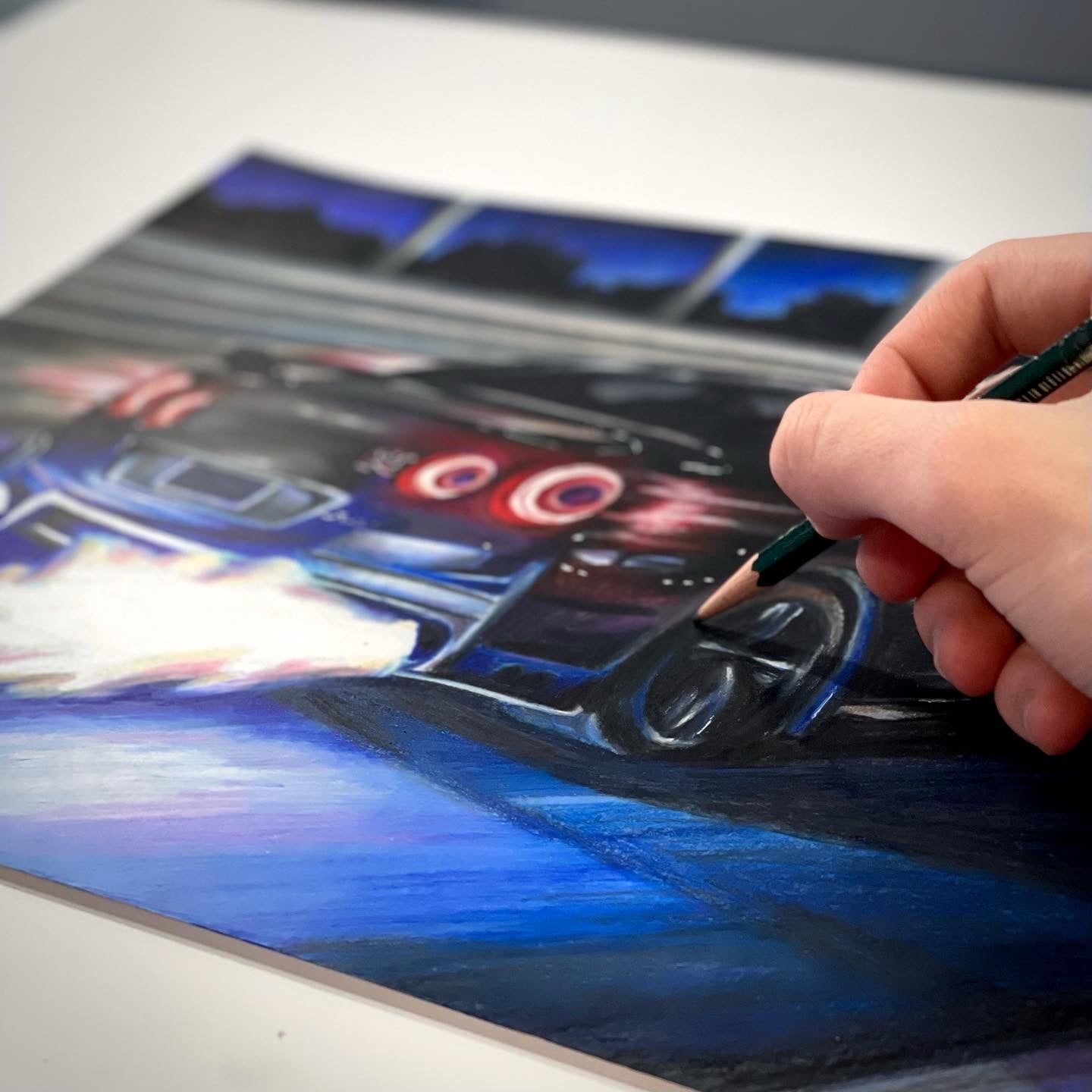"R35 GTR" - Original Drawing - Tommy Manning Art
