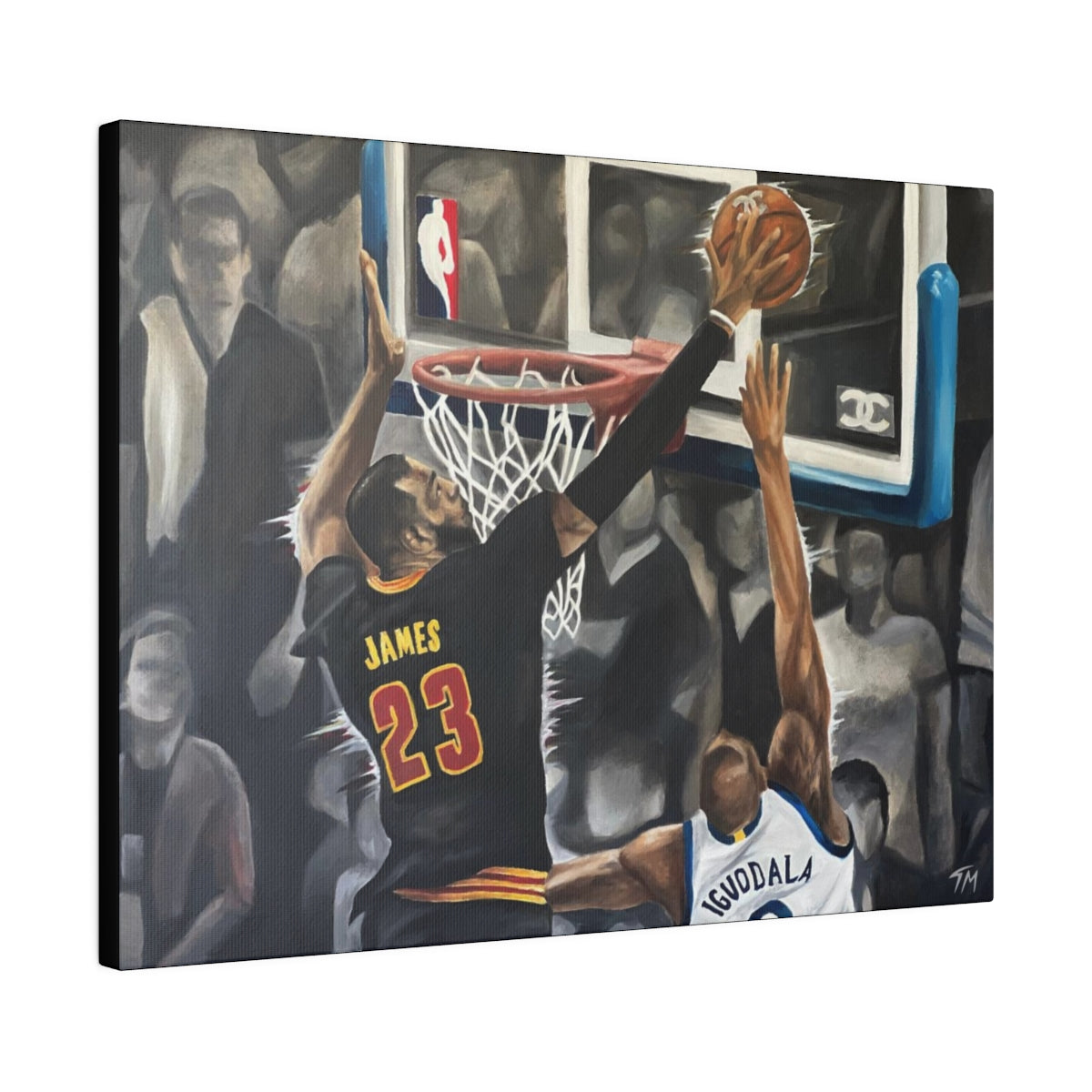 LEBRON BLOCK - Canvas - Tommy Manning Art