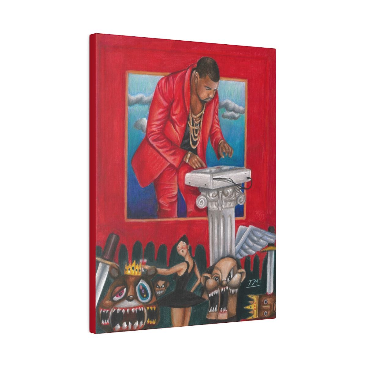 KANYE DARK FANTASY - Canvas - Tommy Manning Art