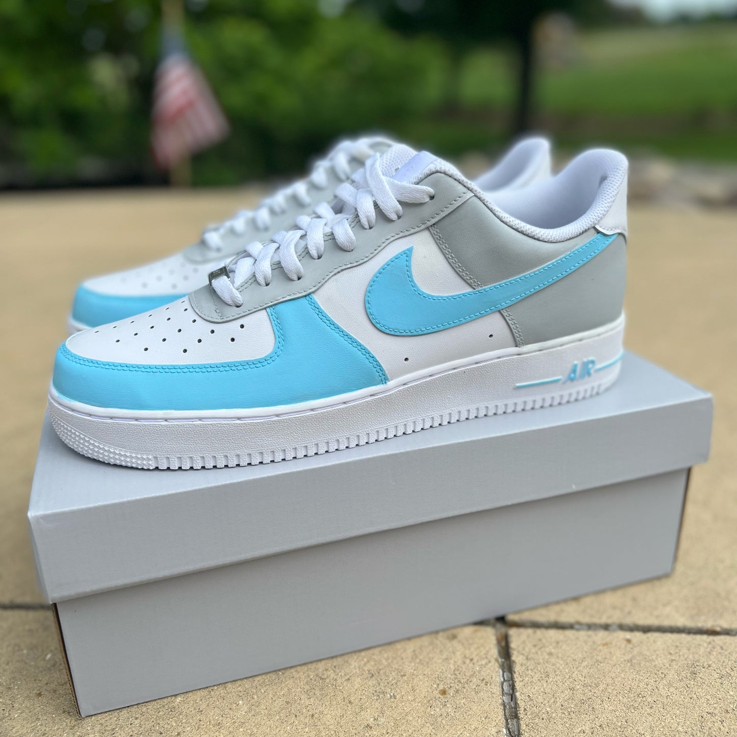 BLUE DAZE - AF1's - Tommy Manning Art