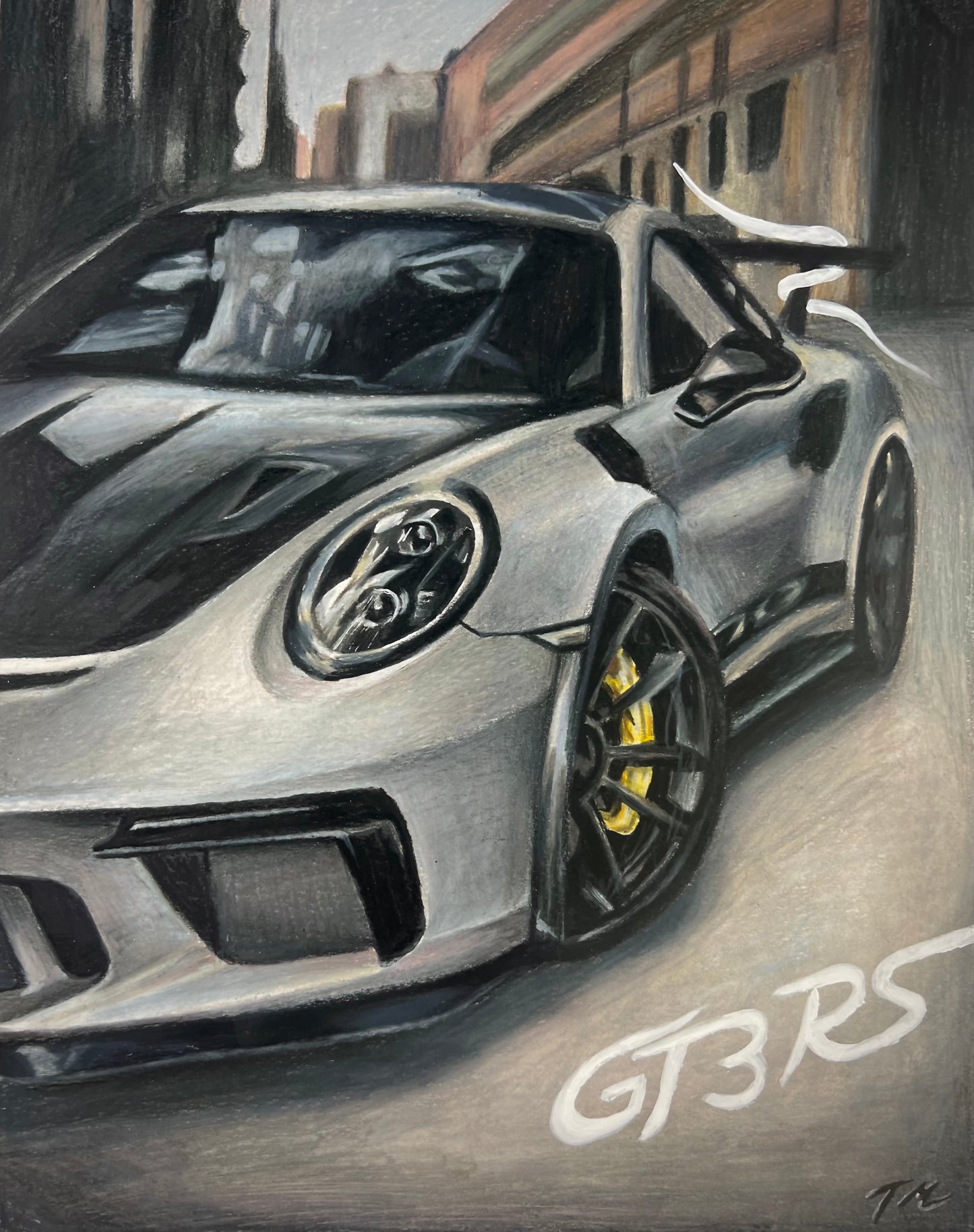 "GT3 RS" - Original Drawing 14x11 - Tommy Manning Art