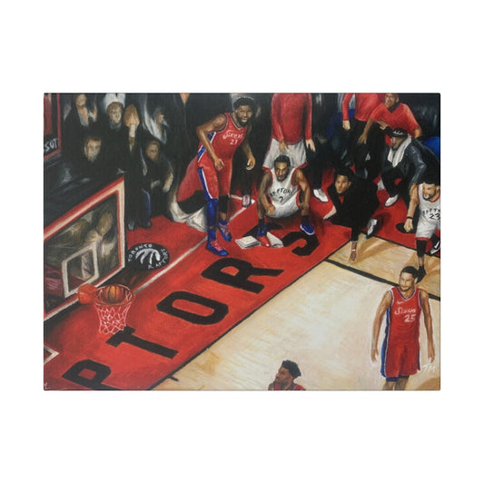 Kawhi Game Winner - Canvas - Tommy Manning Art