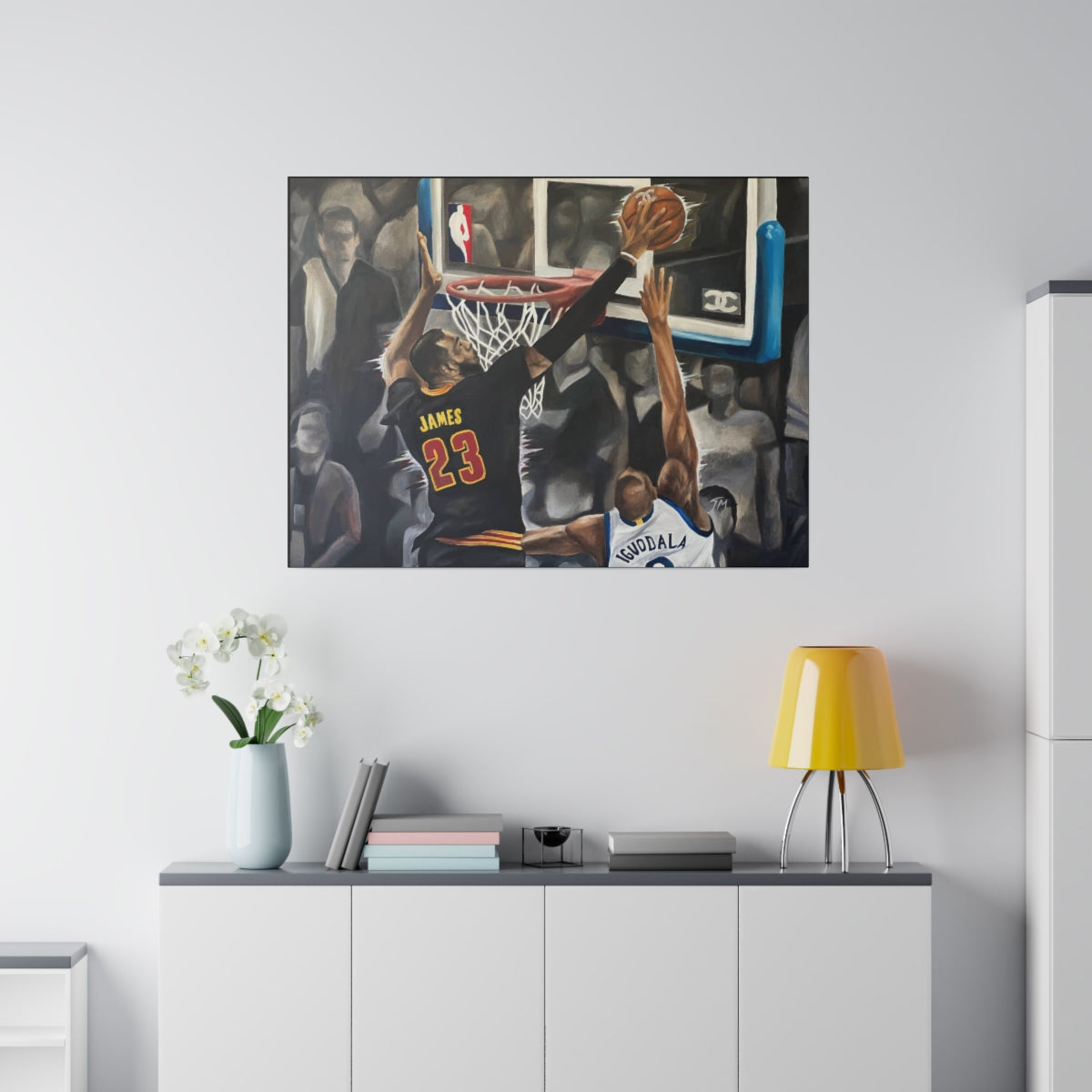 LEBRON BLOCK - Canvas - Tommy Manning Art
