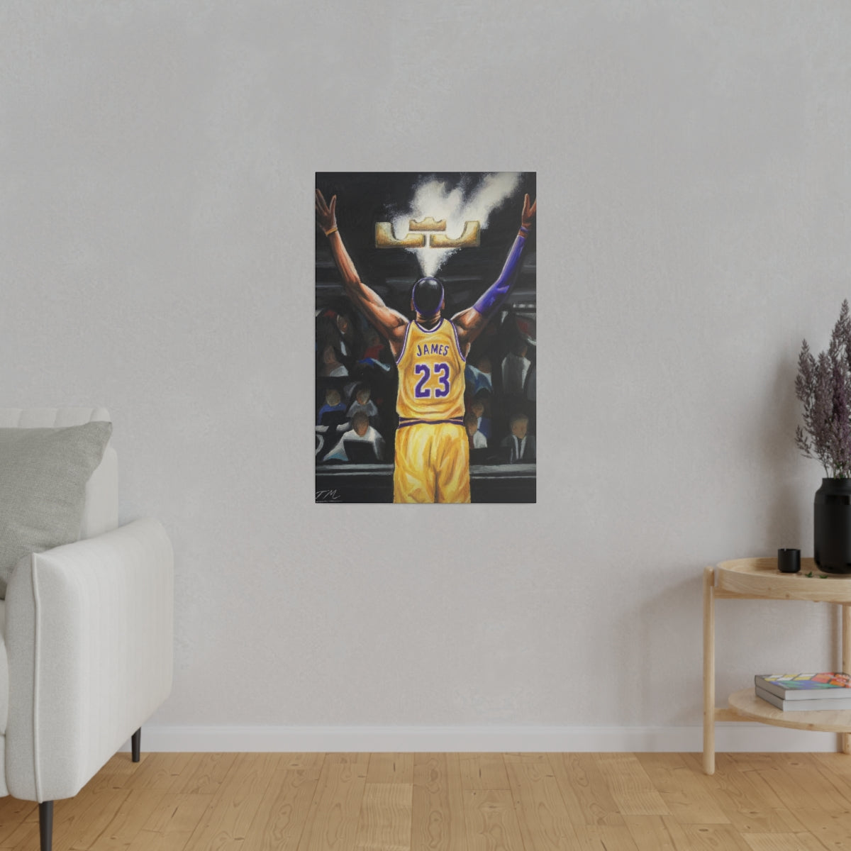 LEBRON CHALK - Canvas - Tommy Manning Art