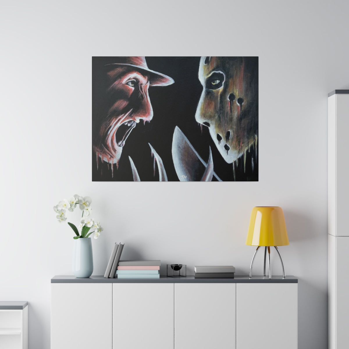 FREDDY VS JASON - Canvas - Tommy Manning Art
