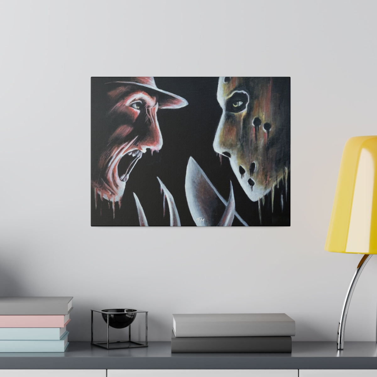 FREDDY VS JASON - Canvas - Tommy Manning Art