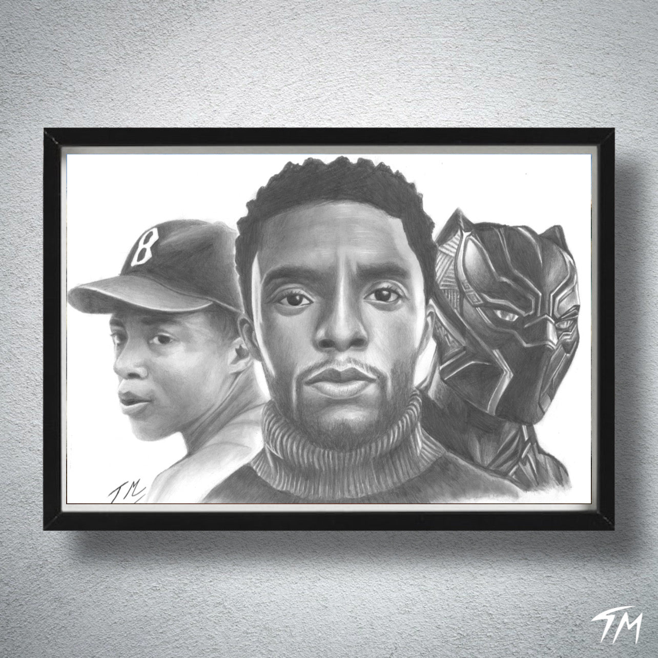 CHADWICK BOSEMAN - Fine Art Print - Tommy Manning Art