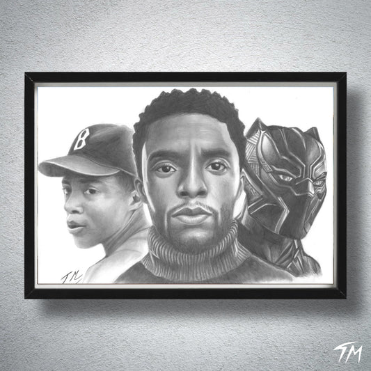 CHADWICK BOSEMAN - Fine Art Print - Tommy Manning Art
