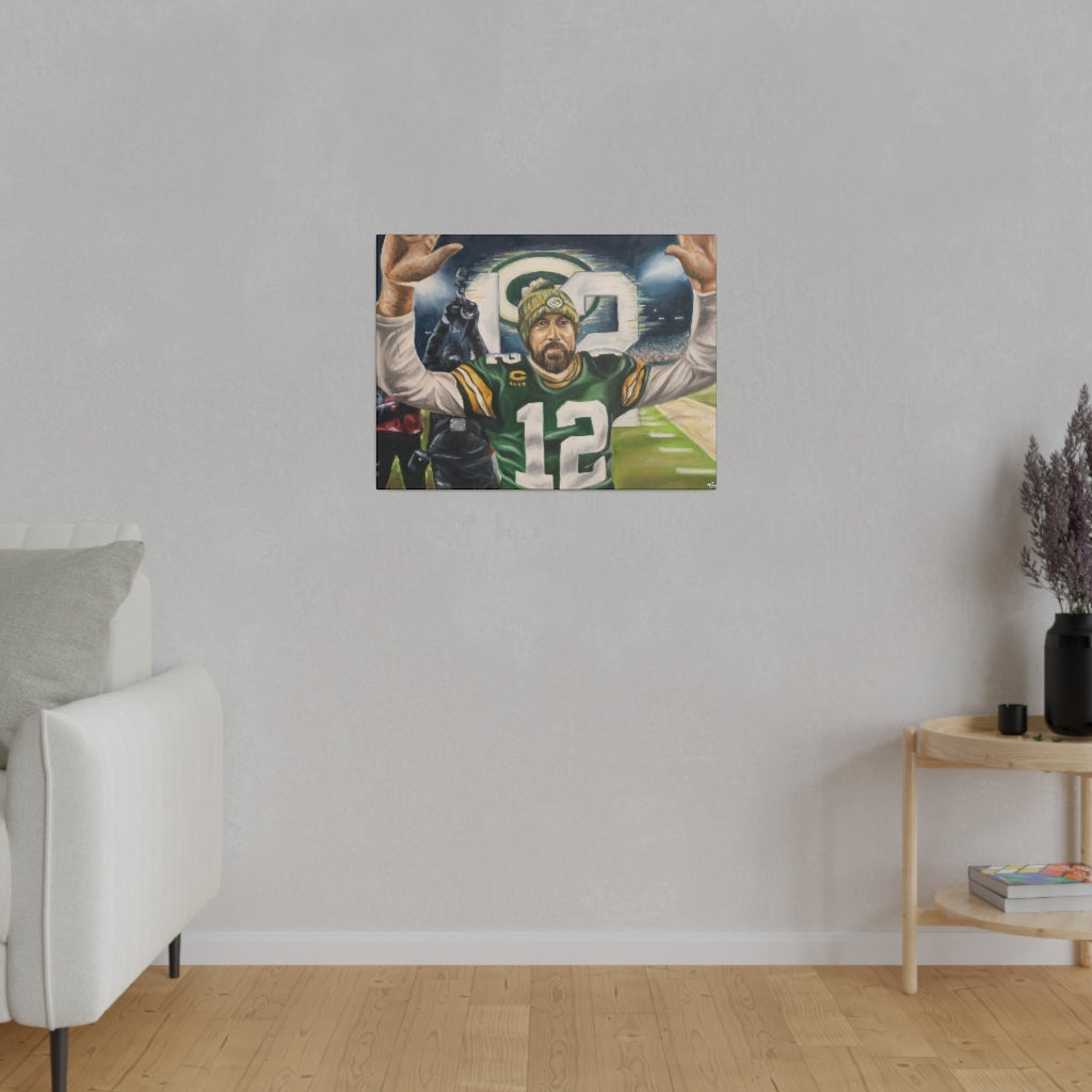 Aaron Rodgers - Canvas - Tommy Manning Art