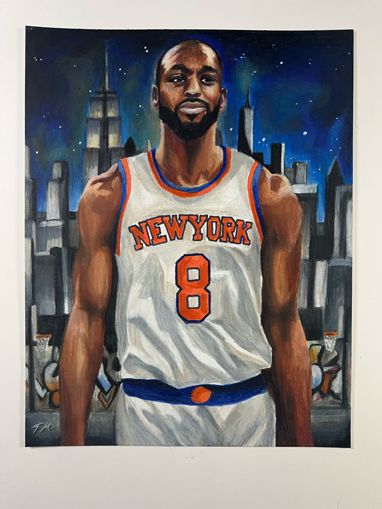 Kemba Walker - Original Drawing - Tommy Manning Art