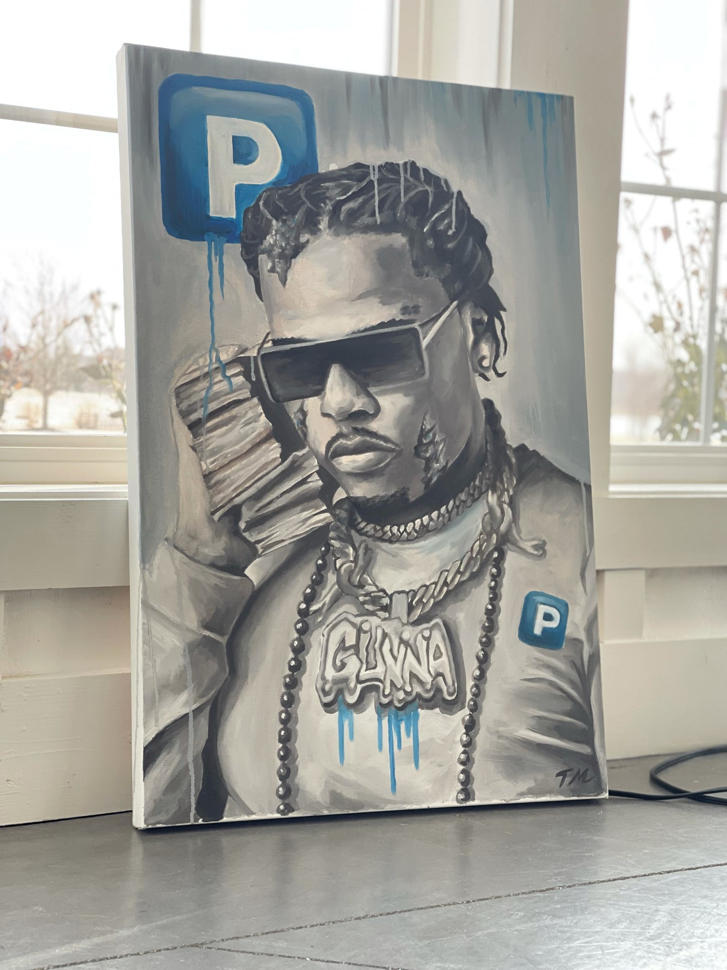 GXNNA "PUSHIN" - Original Painting - Tommy Manning Art