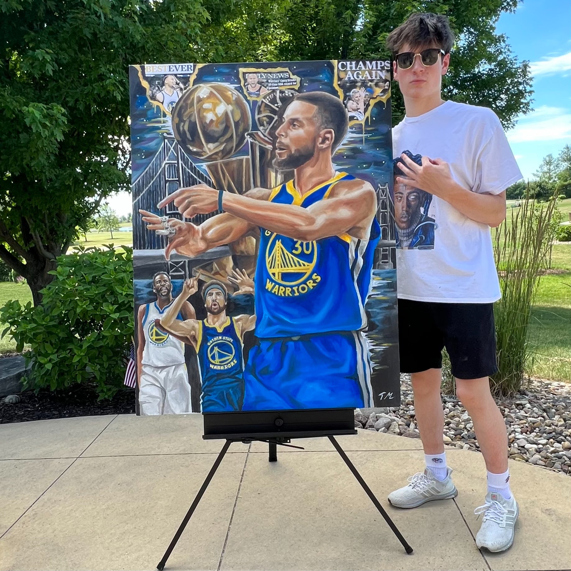"Dub Nation" - Original Painting 48x36 - Tommy Manning Art