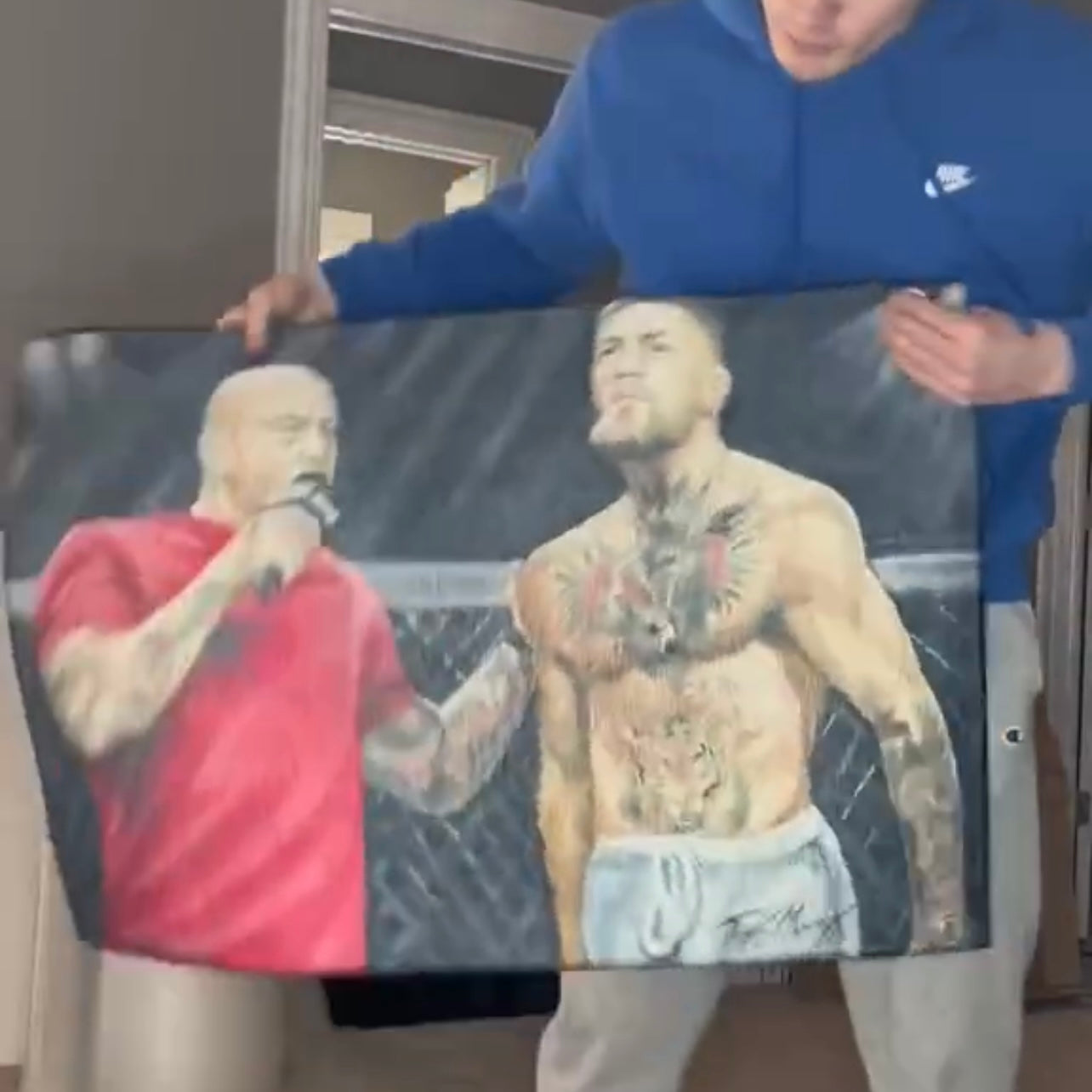 Rogan And McGregor - Signed Rug