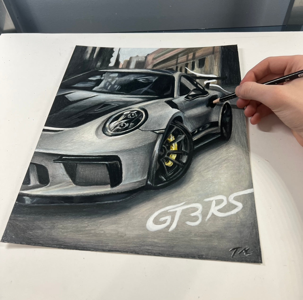 "GT3 RS" - Original Drawing 14x11 - Tommy Manning Art