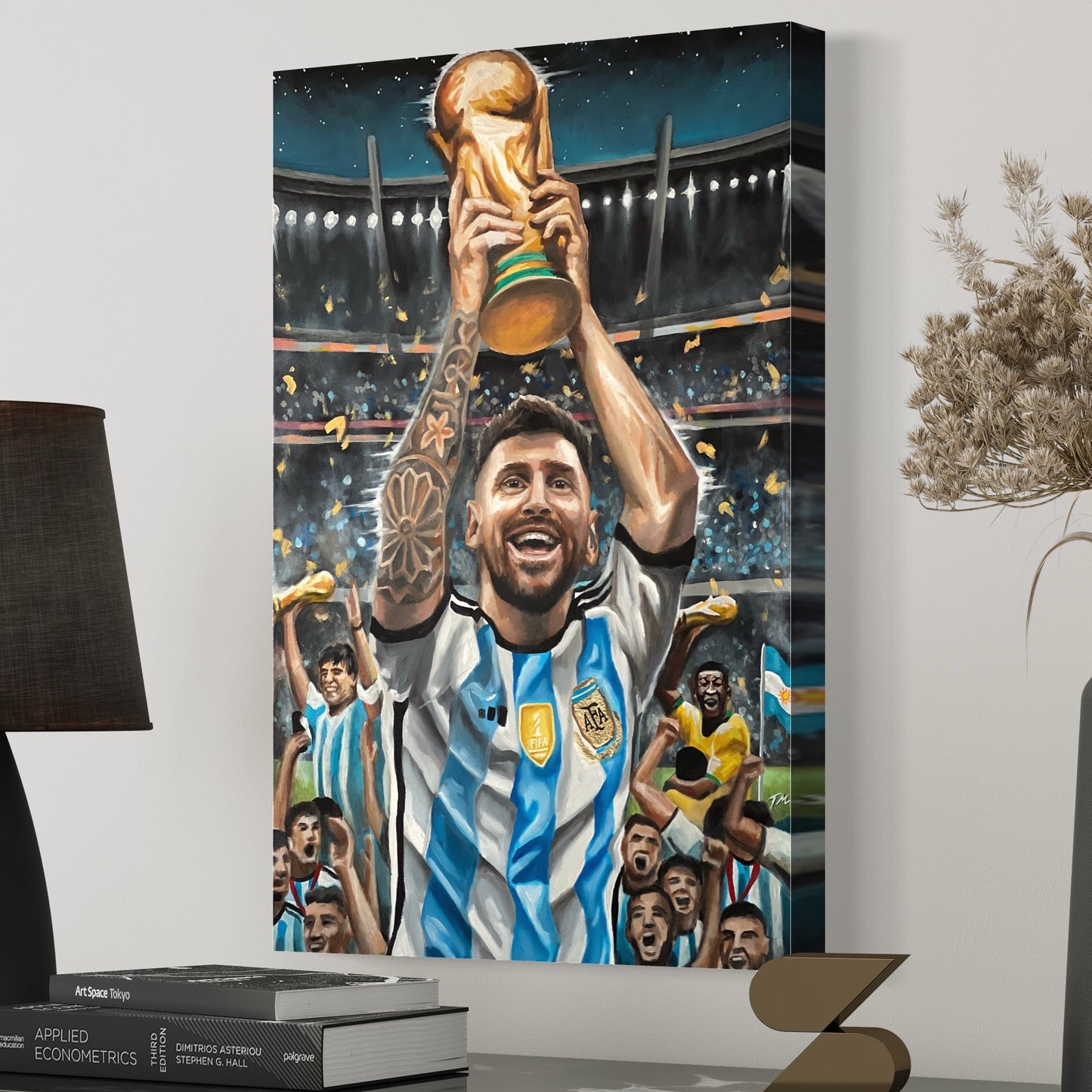 Lionel Messi - Canvas - Tommy Manning Art