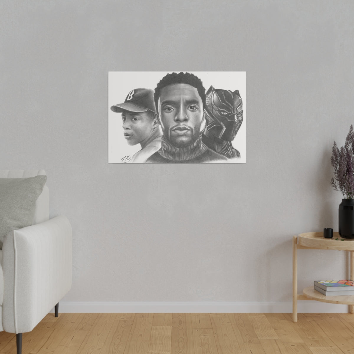 Chadwick Boseman - Canvas - Tommy Manning Art