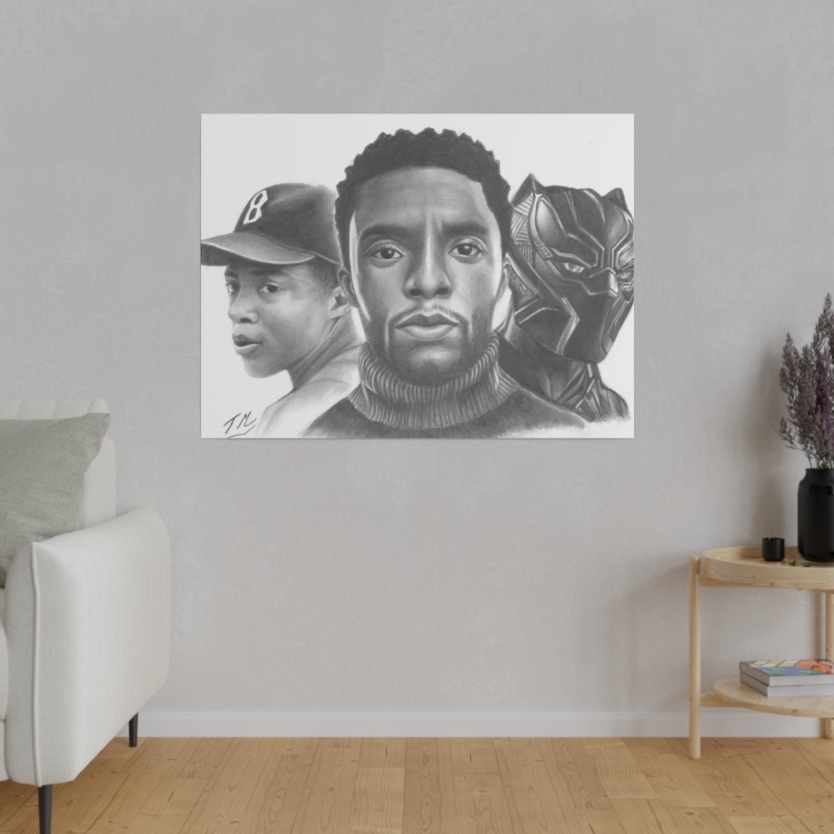 Chadwick Boseman - Canvas - Tommy Manning Art
