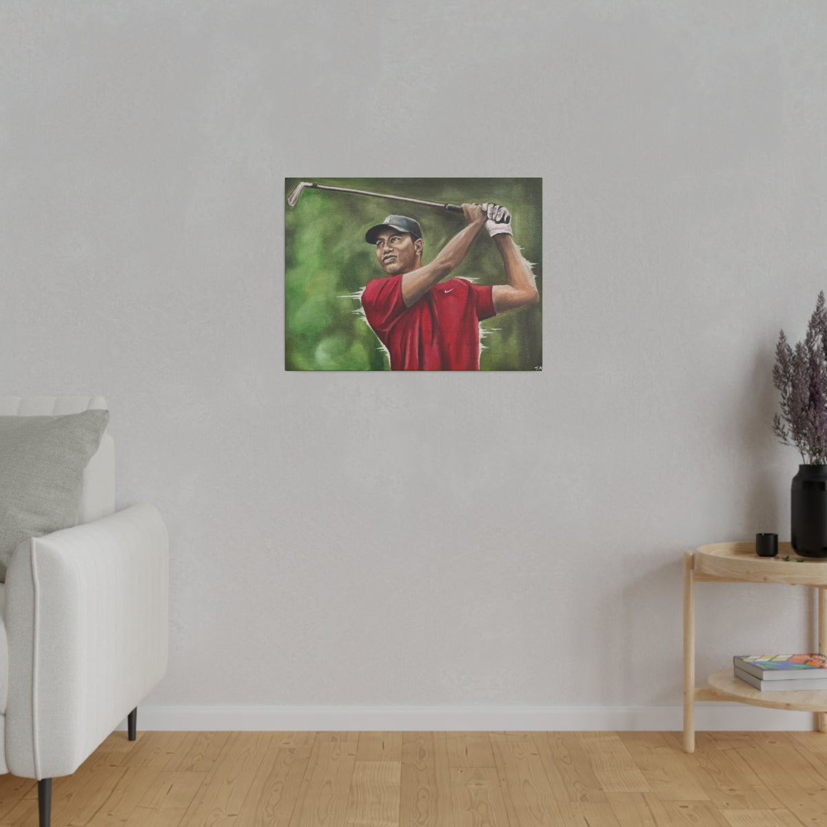 TIGER WOODS - Canvas - Tommy Manning Art