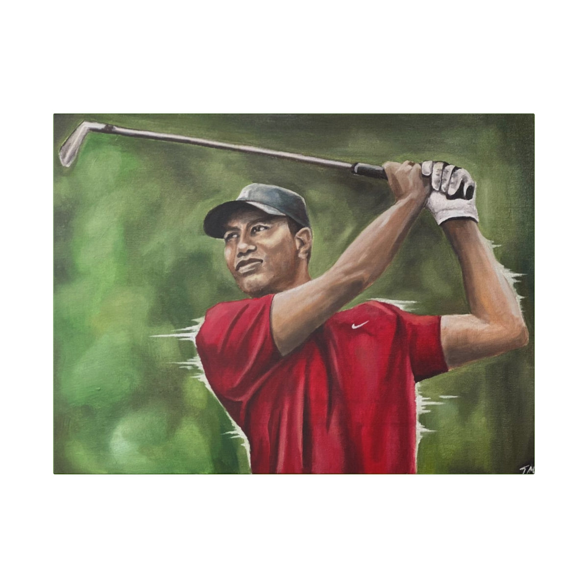 TIGER WOODS - Canvas - Tommy Manning Art