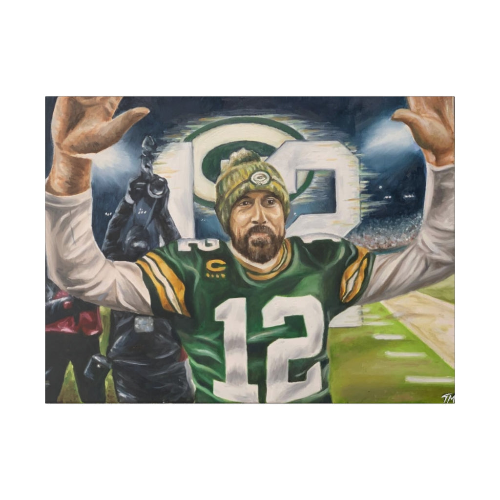 Aaron Rodgers - Canvas - Tommy Manning Art