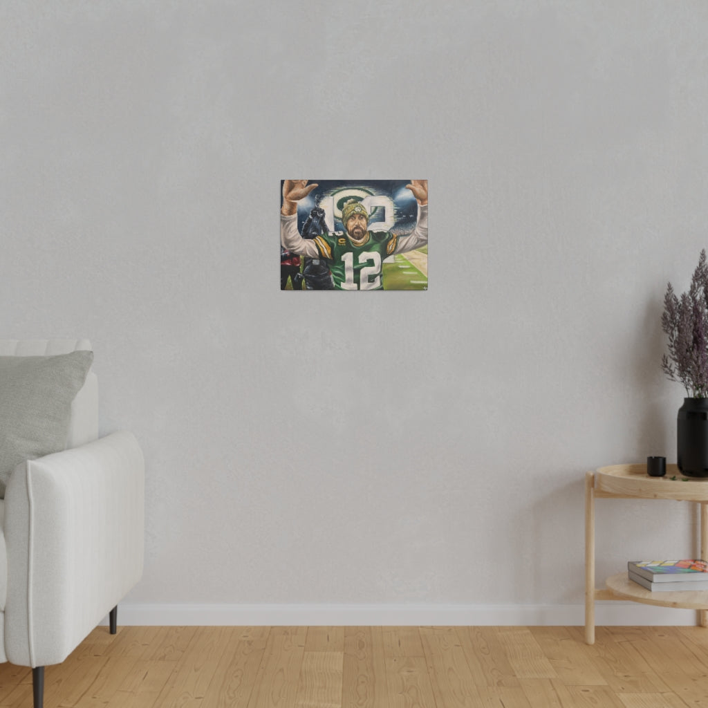 Aaron Rodgers - Canvas - Tommy Manning Art