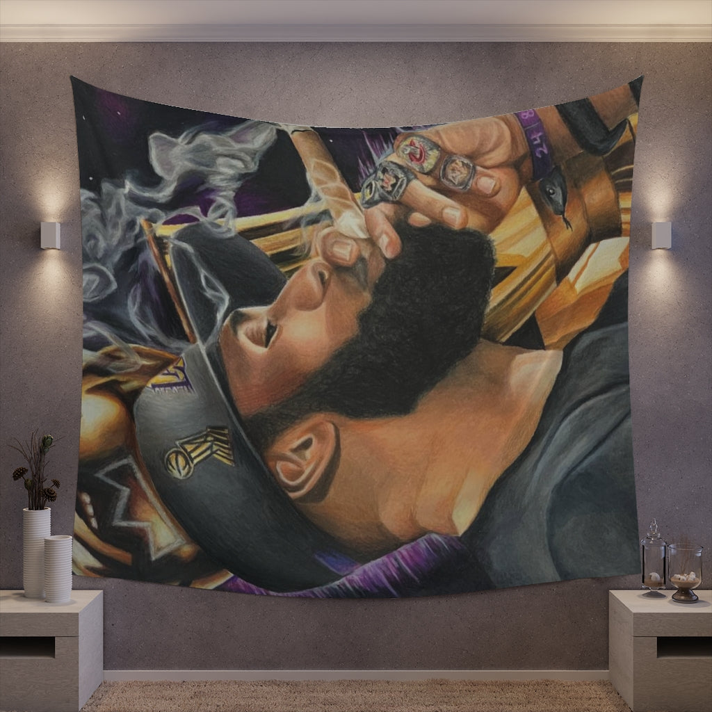 KING LXBRON - Tapestry - Tommy Manning Art