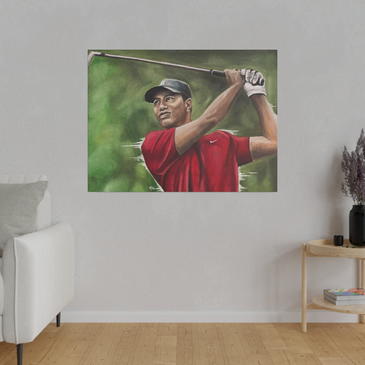 TIGER WOODS - Canvas - Tommy Manning Art