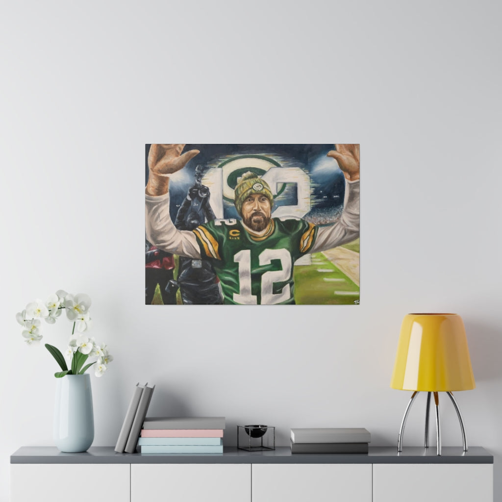 Aaron Rodgers - Canvas - Tommy Manning Art
