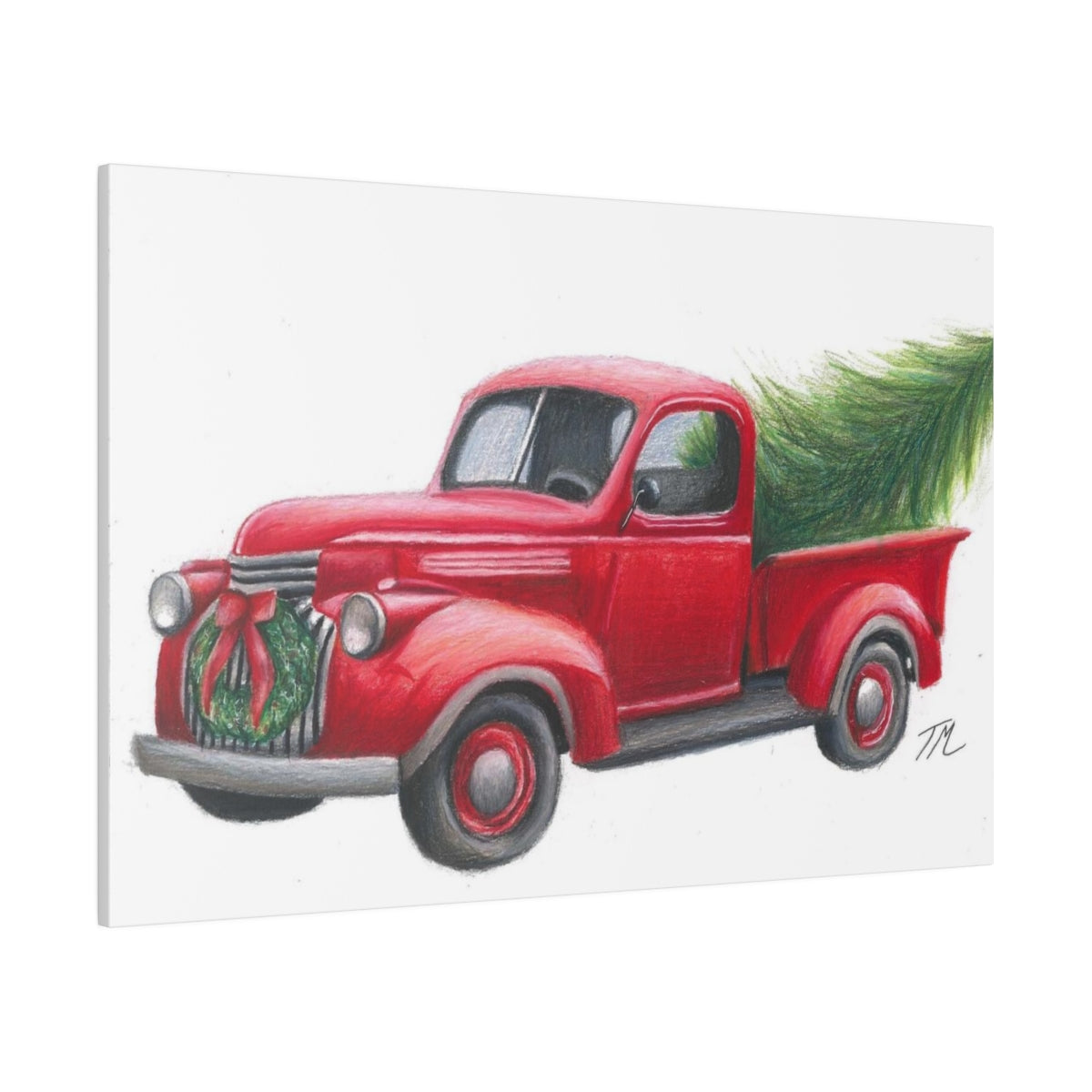 Christmas Truck - Canvas - Tommy Manning Art